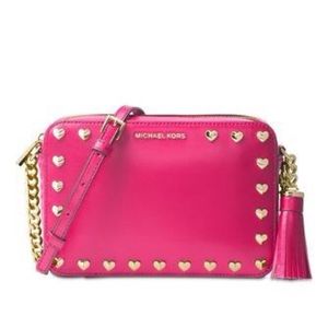 Michael Kors purse with gold hearts
